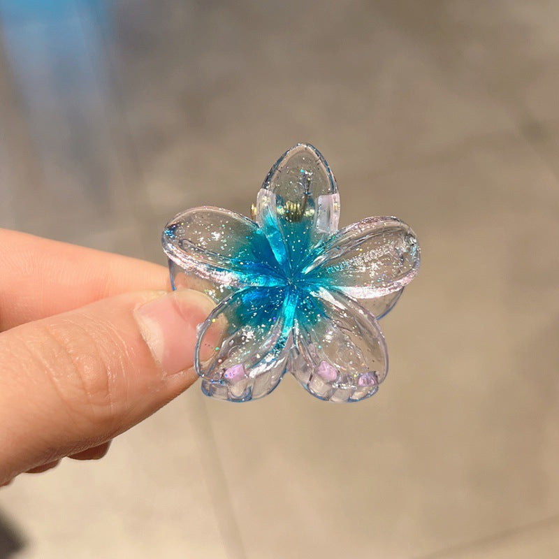 Wholesale Large 8CM Gradient Color Plumeria Flower Hairpin